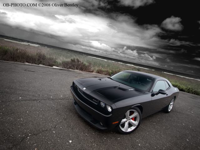 Black sports car ocean cloudy #4 free wallpaper - medium preview image