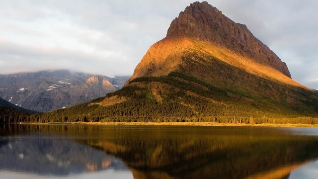 Mountain lake forest clouds sky #9 free wallpaper - medium preview image