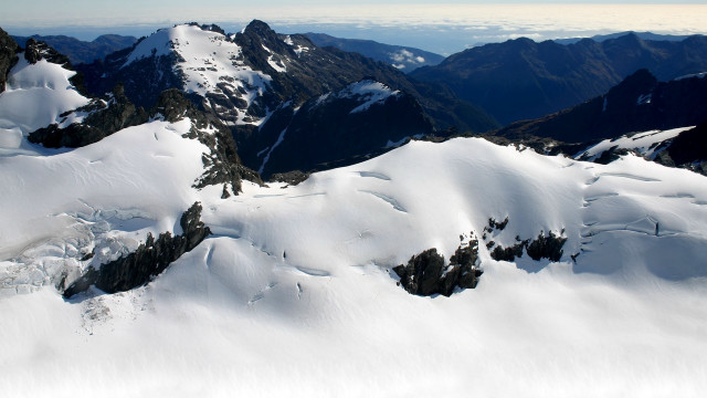 Mountain range snow capped horizon #2 free wallpaper - medium preview image