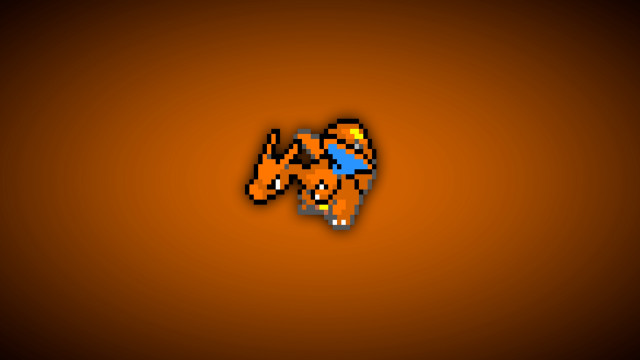 Pixel art dog blue collar free wallpaper - medium preview image