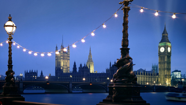 Clock tower bridge city lights free wallpaper - medium preview image