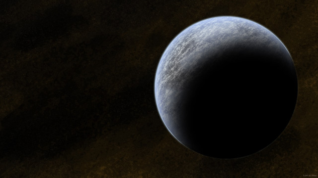 Black planet moon space art #2 free wallpaper - medium preview image