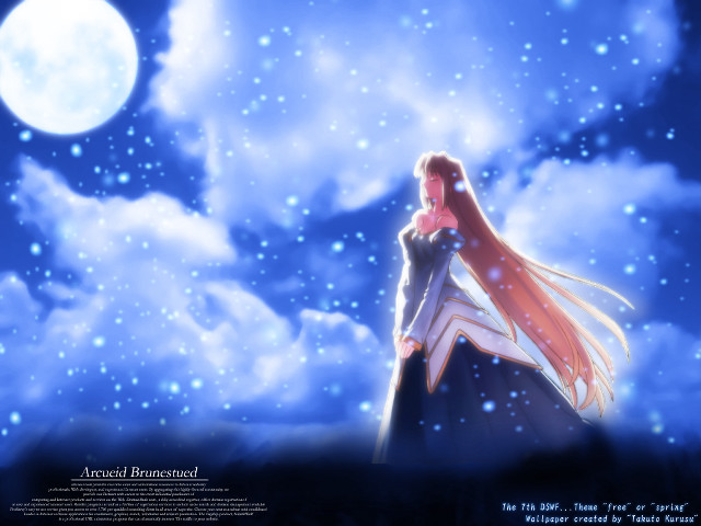 Moonlight fullmoon stars snow astro free wallpaper - medium preview image