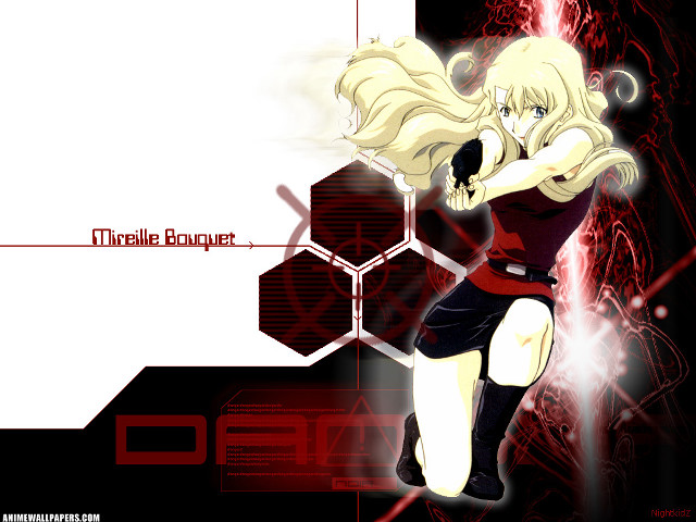 Woman red dress gun blue free wallpaper - medium preview image