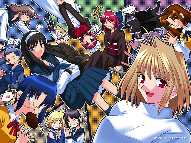 Anime group various expressions arcueid free wallpaper - medium preview image