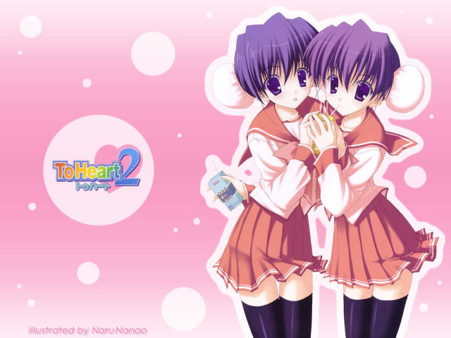 Two anime sisters bubbles moon free wallpaper - medium preview image