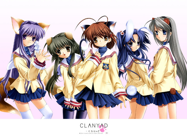 Anime girls cat ears school free wallpaper - medium preview image