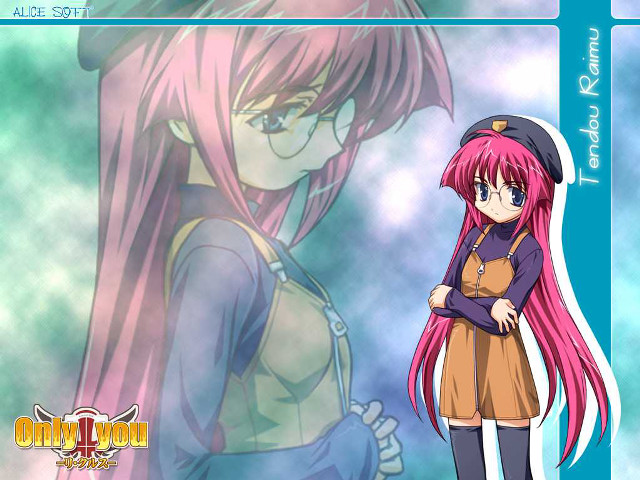 Pink haired girls hat glasses free wallpaper - medium preview image