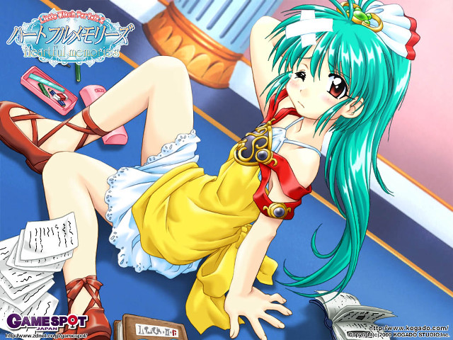 Yellow dress woman papers red free wallpaper - medium preview image