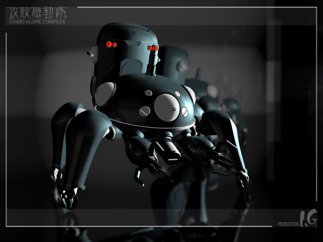Robot red eyes dark room free wallpaper - medium preview image