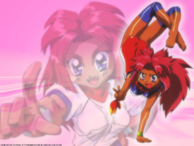 Falling girl pink background anime free wallpaper - medium preview image