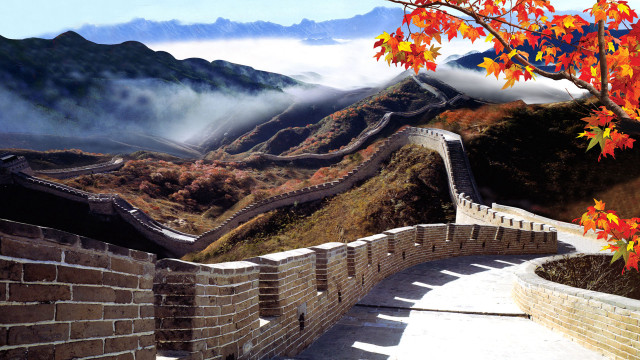 Autumn mountain wall tree lake free wallpaper - medium preview image