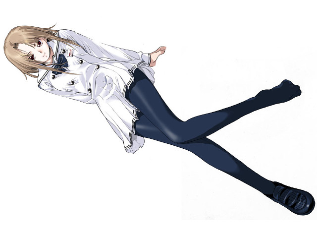 Flying woman school uniform pleated free wallpaper - medium preview image