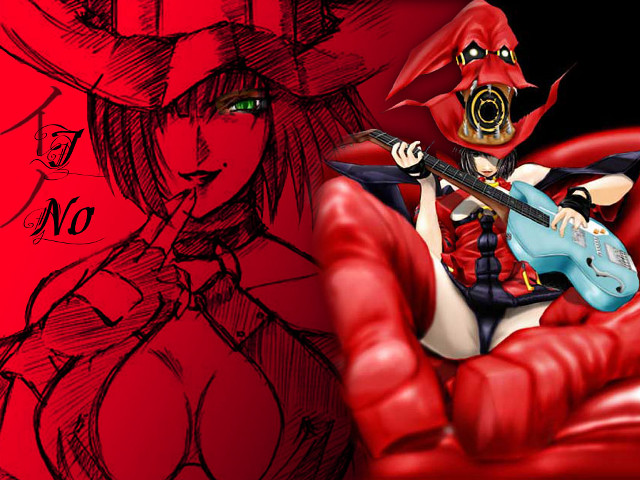 Red guitar demon girl anime free wallpaper - medium preview image