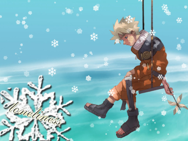 Snowy rope swinging man flower free wallpaper - medium preview image