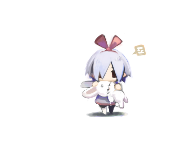 Cartoon girl bluehair bunny thighhighs free wallpaper - medium preview image