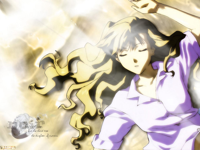 Woman purple shirt laying sand free wallpaper - medium preview image