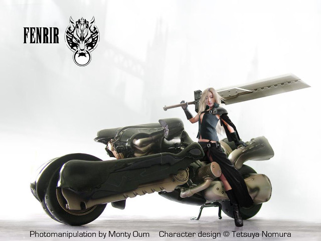 Woman motorcycle sword kinetic finalfantasy free wallpaper for desktop - medium preview image
