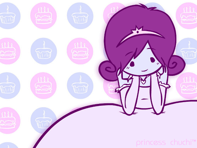 Cartoon girl table cake princess free wallpaper - medium preview image