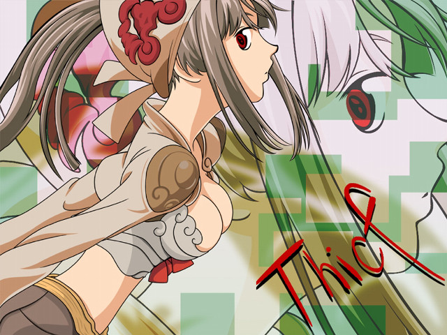 Anime longhair hat greenbg bling free wallpaper - medium preview image
