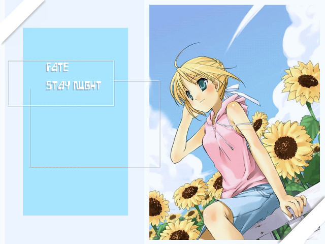 Girl sitting sunflowers sky anime free wallpaper - medium preview image