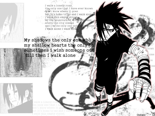 Sasuke gothic portrait blackwhite bandages free wallpaper - medium preview image