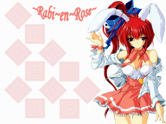 Red dress girl rabbit ears free wallpaper - medium preview image