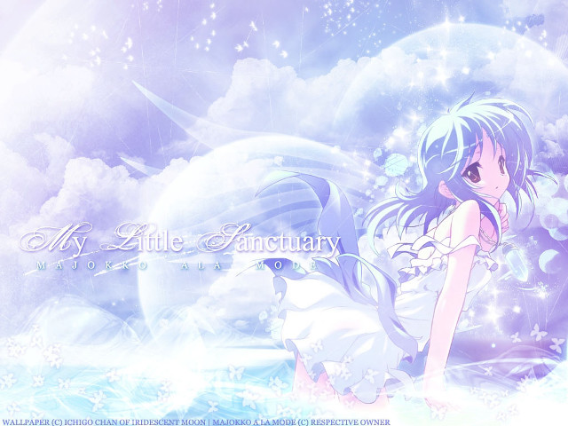 Girl cloud starry sky dress free wallpaper - medium preview image