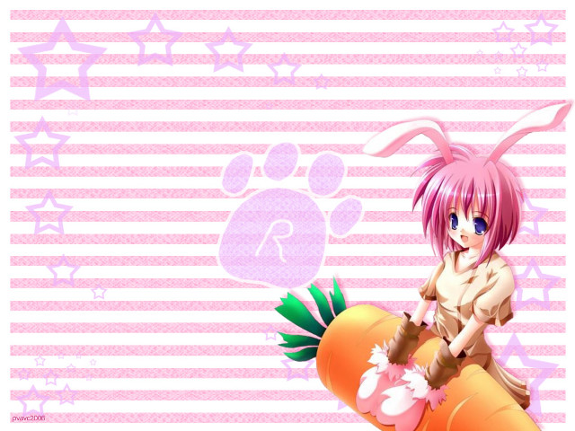 Pink haired girl rabbit ears #2 free wallpaper - medium preview image