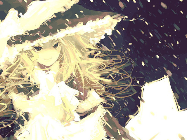 Woman white dress hat snow free wallpaper - medium preview image