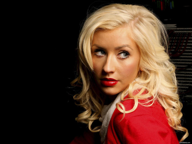 Blonde blue eyes red jacket free wallpaper - medium preview image