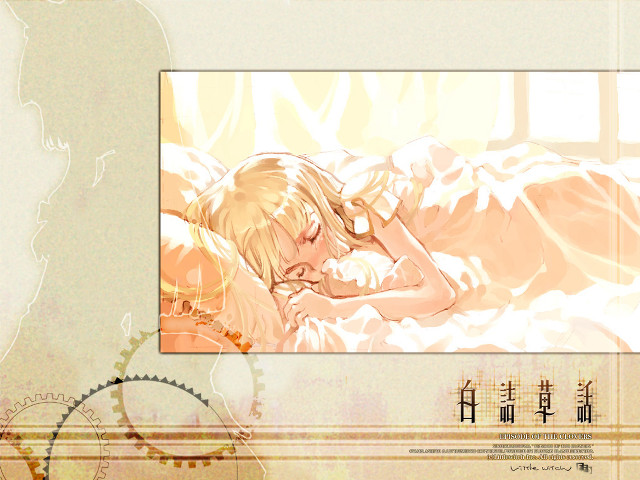 Woman laying bed clock blonde free wallpaper - medium preview image