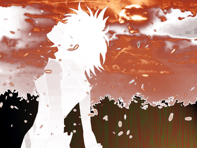 Girl fire sky autumn embers free wallpaper - medium preview image