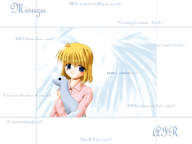 Girl bird holding manga wings free wallpaper - medium preview image
