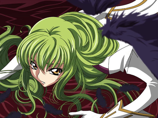 Green hair angel bird wings free wallpaper - medium preview image