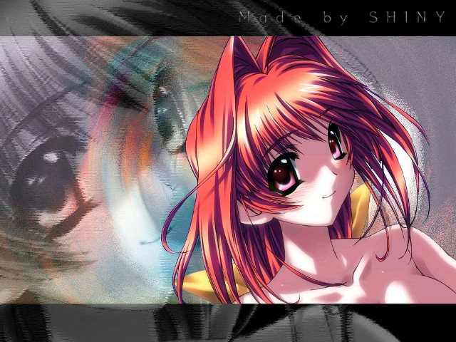Pink haired creepy girl anime free wallpaper - medium preview image
