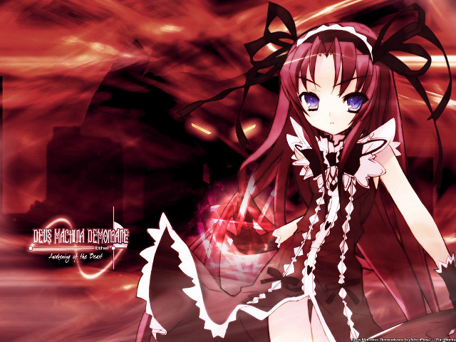 Anime girl blue eyes red #2 free wallpaper - medium preview image