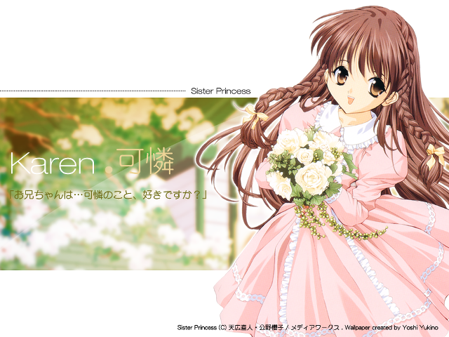 Pink dress girl bouquet brown free wallpaper - medium preview image