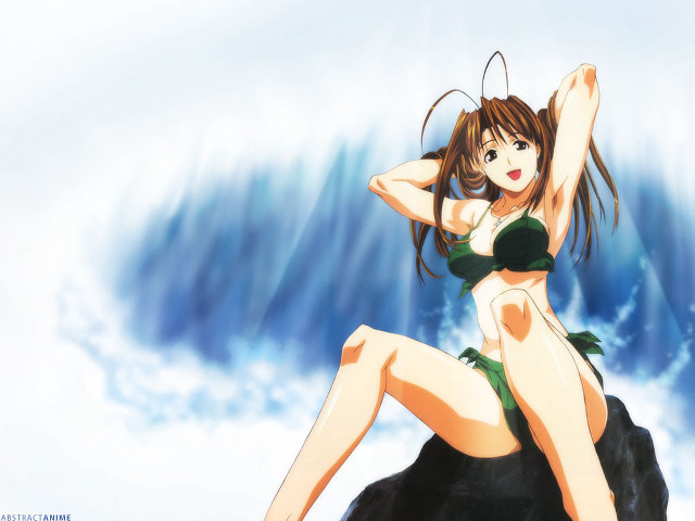Woman bikini rock ocean wave #2 free wallpaper - medium preview image