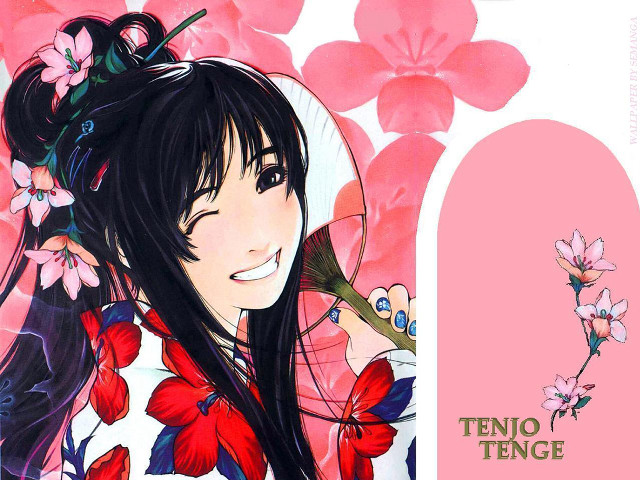 Girl flower pink anime butterfly free wallpaper - medium preview image