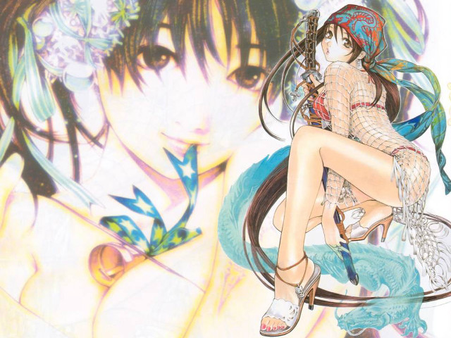 Girl fishtail bird chair bikini free wallpaper - medium preview image