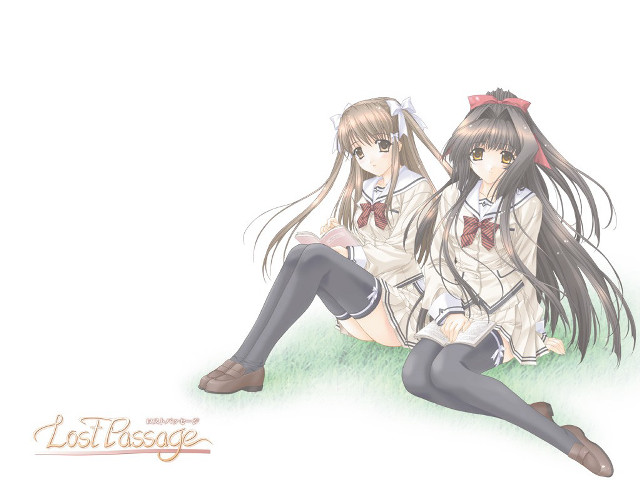 Anime girls longhair bows schooluniform #2 free wallpaper - medium preview image
