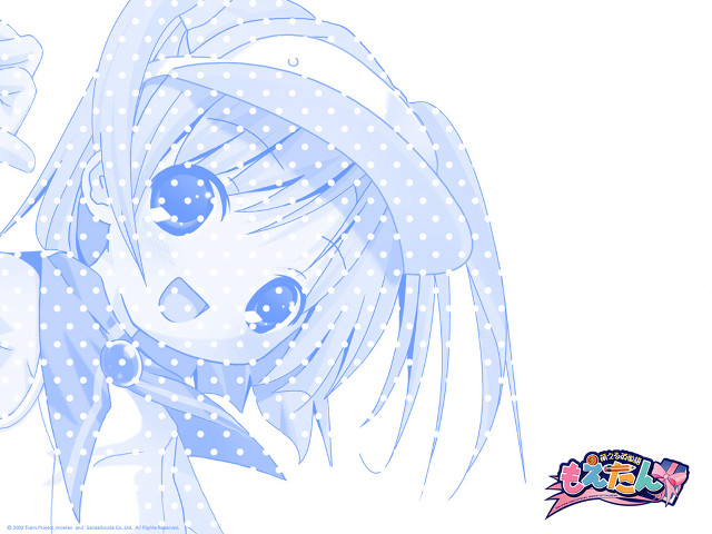 Girl blueeyes bow polkadot manga free wallpaper - medium preview image
