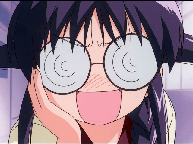 Woman glasses funnyface tongueout manga free wallpaper - medium preview image