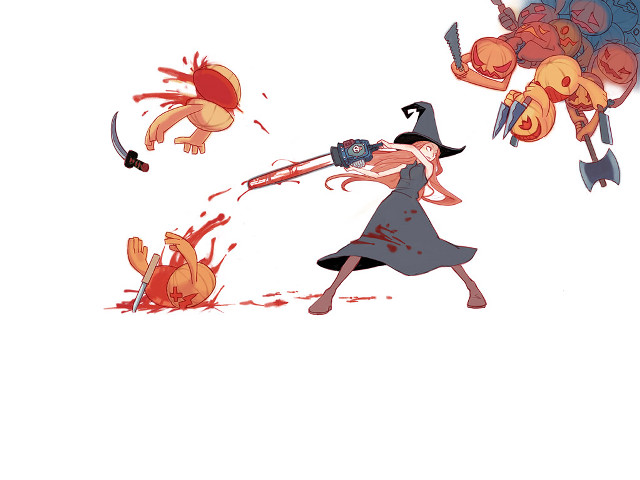 Cartoon kicking knife blooded hat free wallpaper - medium preview image