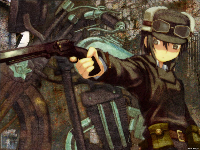 Man uniform gun pointing machine free wallpaper - medium preview image