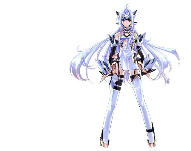 White haired woman sword android free wallpaper - medium preview image