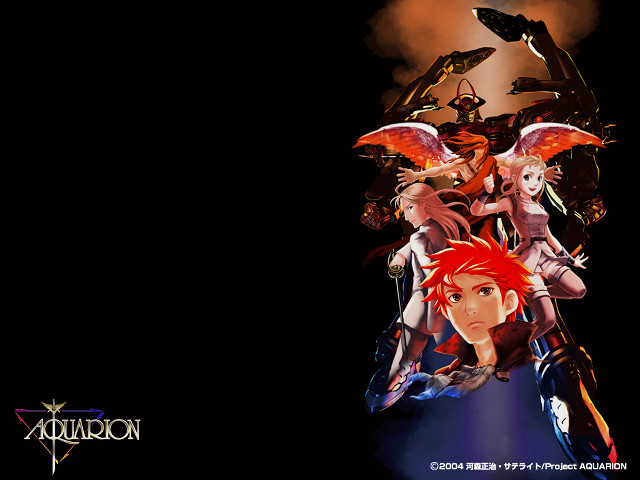 Red haired girl group rayonism free wallpaper - medium preview image