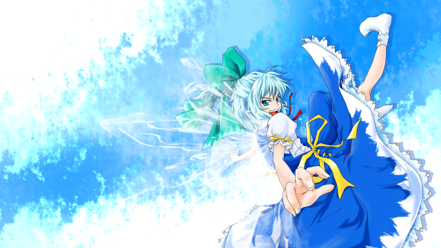 Anime character white bird blue free wallpaper - medium preview image
