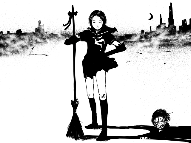 Girl broom crow moon manga free wallpaper - medium preview image